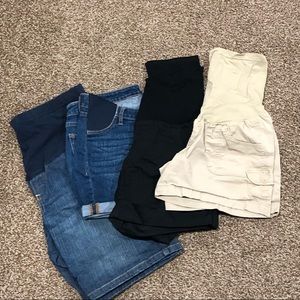 4 pairs of maternity shorts